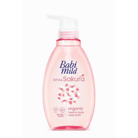 Baby Mild White Sakura Organic Head & Body Baby Bath 380 ml