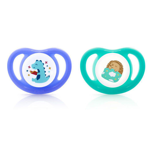 PIGEON MINILIGHT SOFTEST SILICONE GIRL PACIFIER 2PCS - S